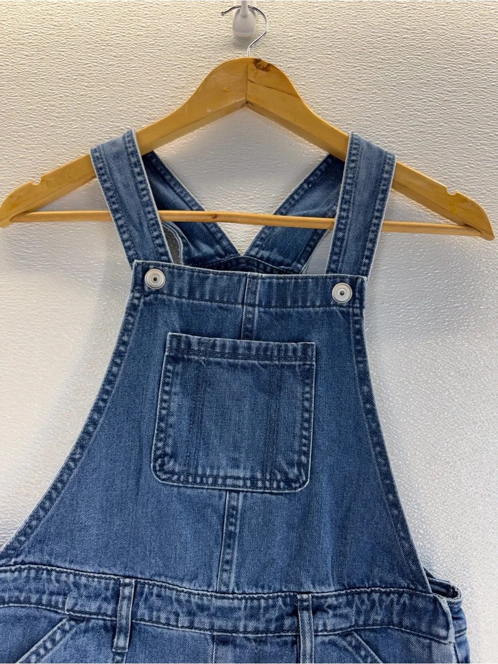 PLACE Girls Denim Short Overalls Size 12 Blue Cotton Bib Shortalls Romper